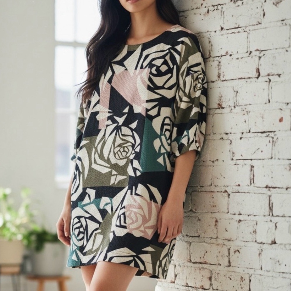 Weston floral mod dress sz L